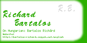 richard bartalos business card