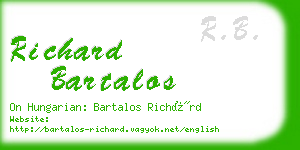 richard bartalos business card